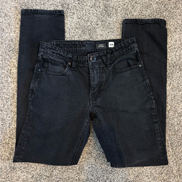 Volcom Men's Black Slim Jeans - Picture 1 of 5